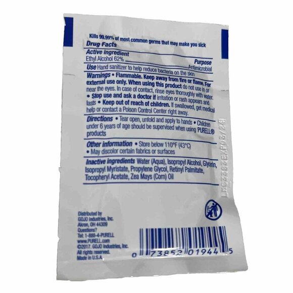 PURELL Individually Wrapped Hand Sanitizing Wipes (100 Count) #92 - Picture 3 of 7